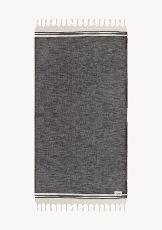 Tino Tencel Beach Towel - Black
