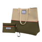 Green & Beige Neoprene Beach Bag