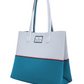 Turquoise & Grey Neoprene Beach Bag