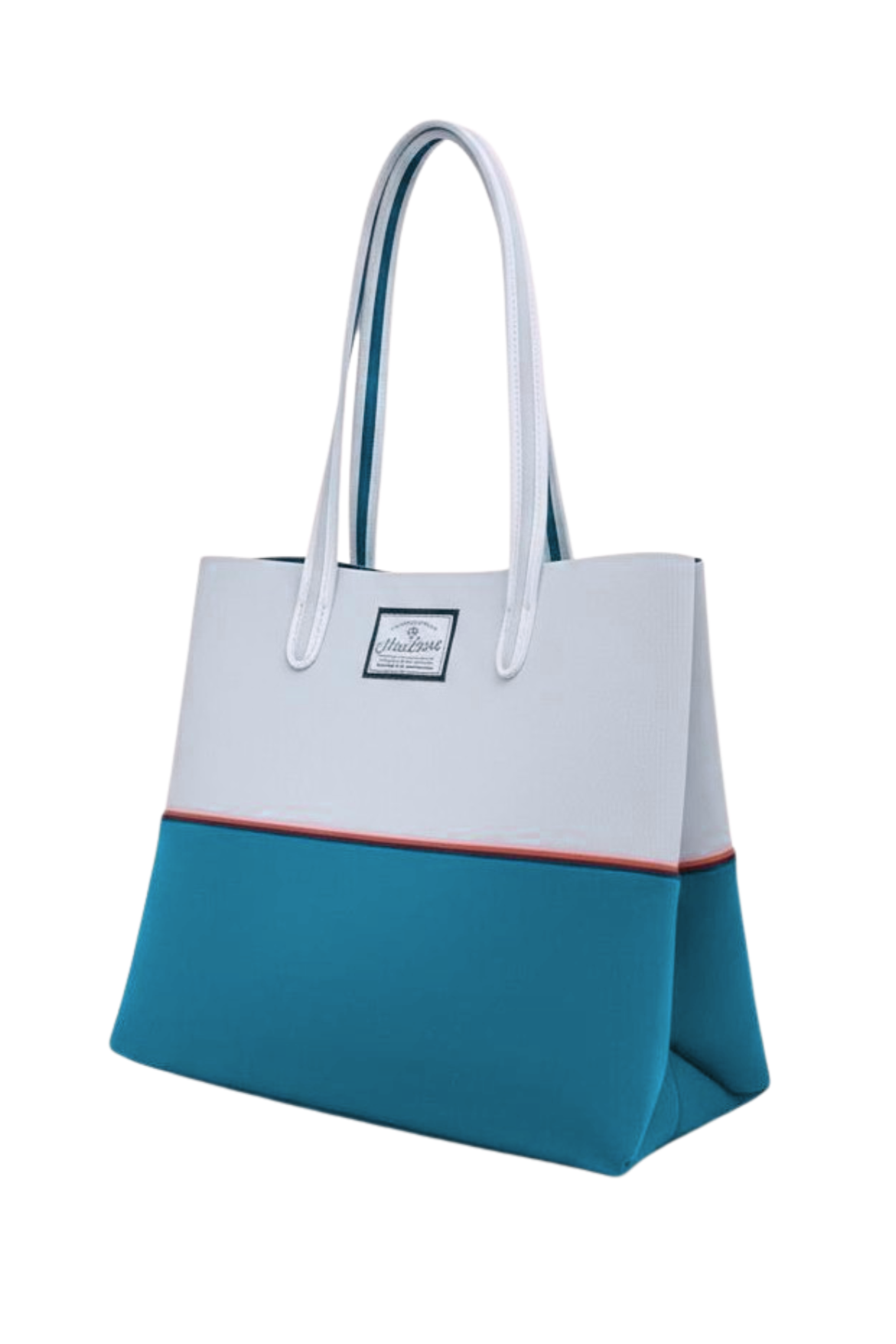 Turquoise & Grey Neoprene Beach Bag
