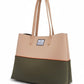 Green & Beige Neoprene Beach Bag