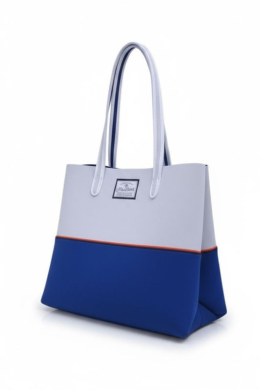 Blue & Grey Neoprene Beach Bag