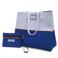 Blue & Grey Neoprene Beach Bag