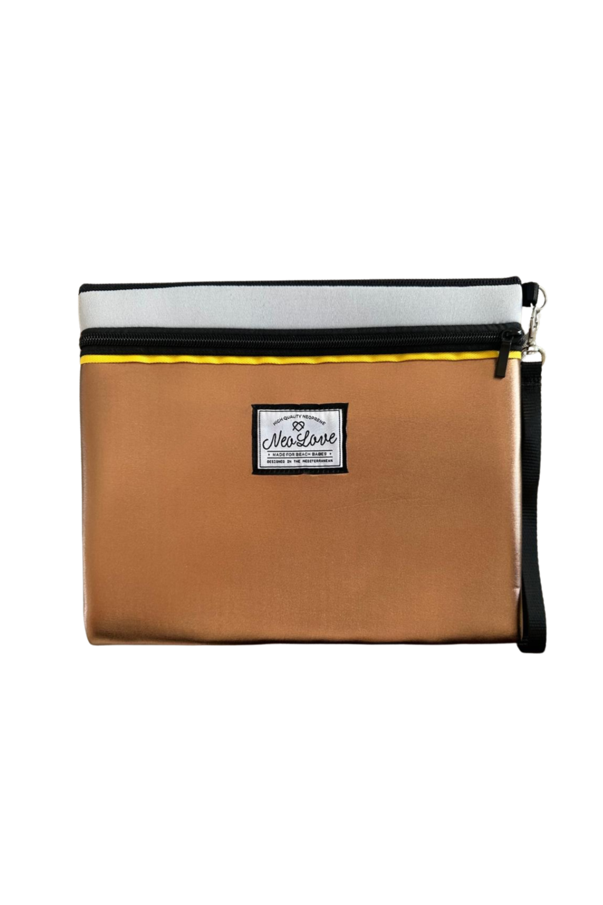 Bronze & Grey Neoprene Beach Clutch