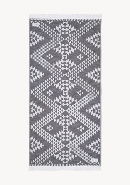 Zipolite Jacquard Beach Towel - Black