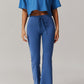 Selene Flared Leggings in Blue