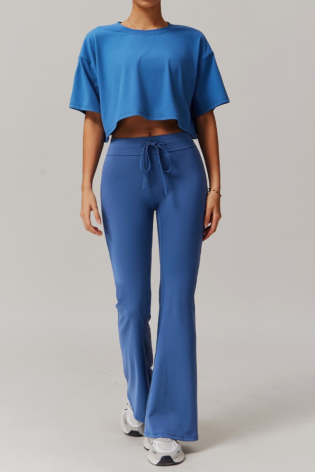 Selene Flared Leggings in Blue