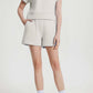 Nyx beige matching activewear set styled for casual everyday wear. 