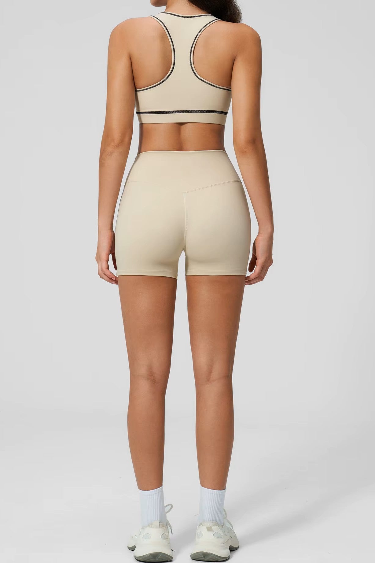 Zoe Shorts Set in Beige