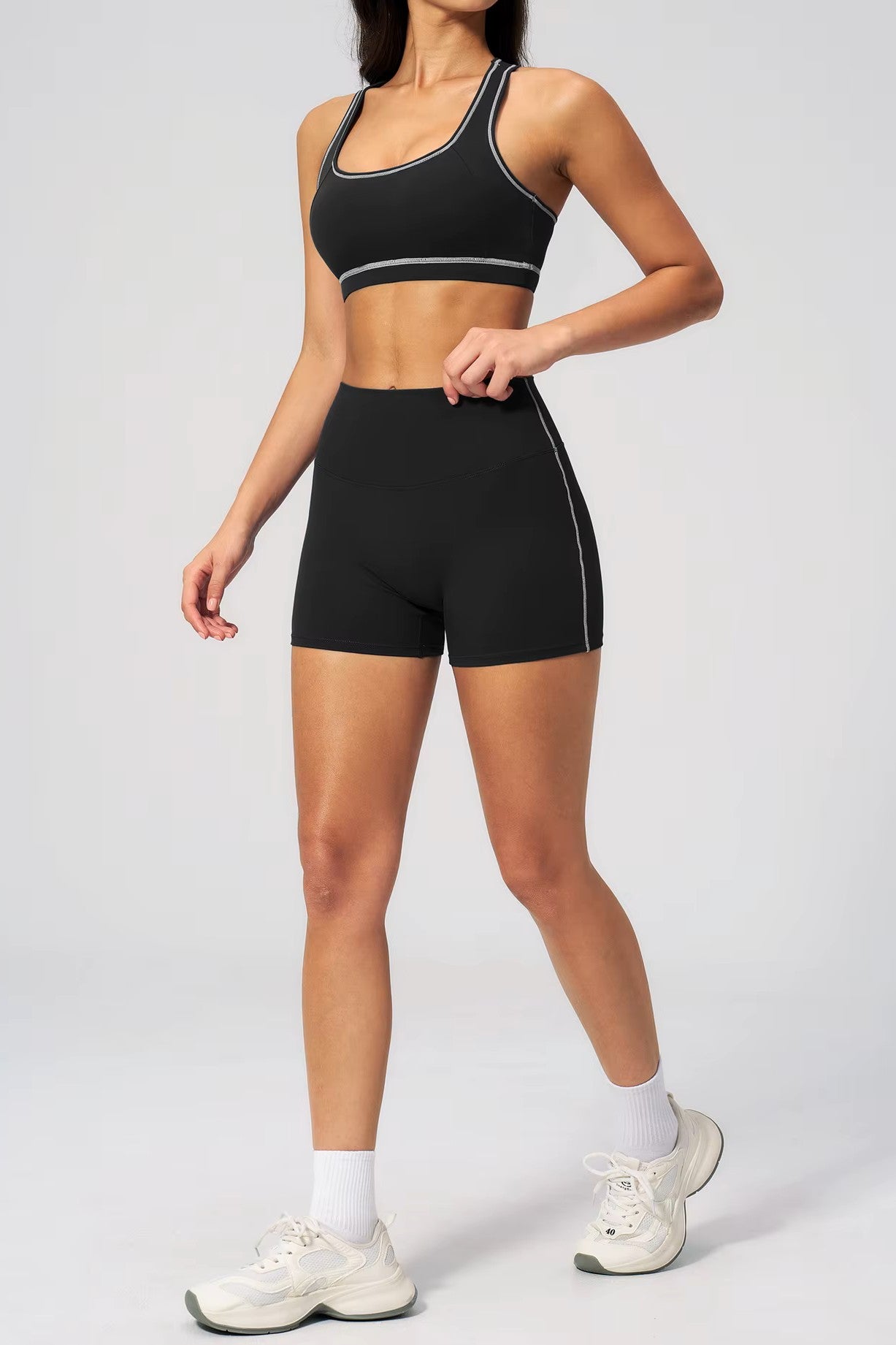Zoe Shorts Set in Black